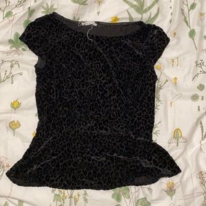 Velvet cheetah top